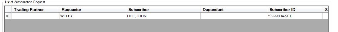 A new Eligibility request. The trading partner is blank because this request has not yet been sent.