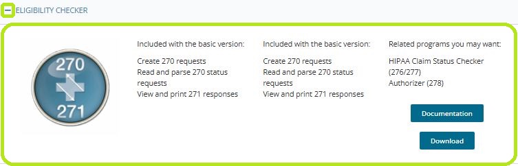 The "(+)" option displays the details of the application.