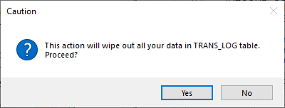 The "Caution" window warning about a possible double-execution.