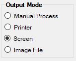 The "Output Mode" options.
