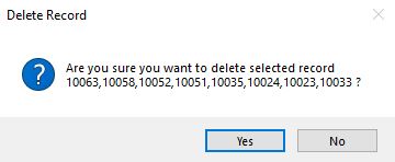 Delete Request pop-up. Delete Request pop-up.