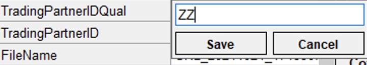 Editing the field value.