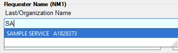 After saving a Requester, you can fill the entire form with a Requester's information with only the Name or ID.
