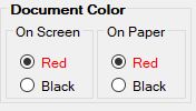 Set the color of document background and labels.
