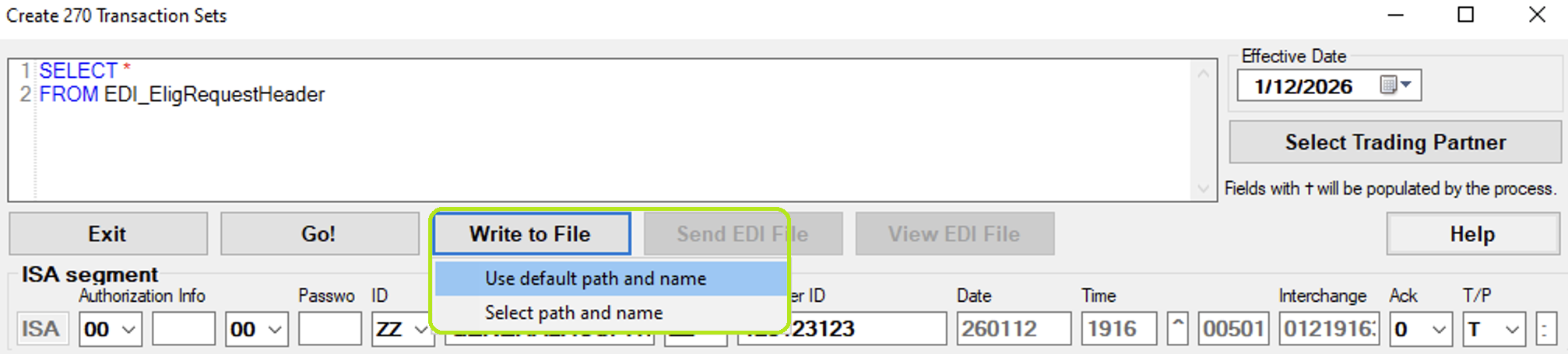 Write to File Button. Write to File Button.