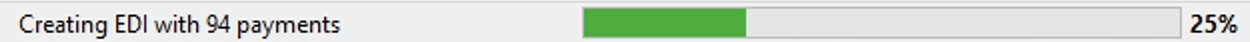 The progress bar at the bottom of the window.