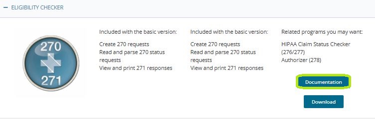 The "Documentation" button.