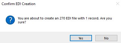 Confirming the creation of the file.