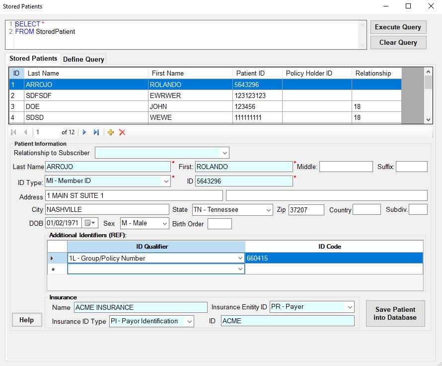 "Stored Provider" window.