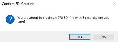 Confirming the creation of the file.