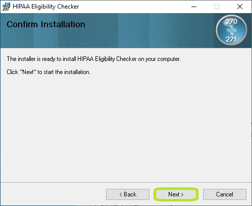 The "Confirm Installation" window. The "Confirm Installation" window.