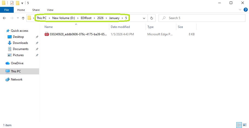 The "EDIRoot" folder is where images can be found. The "EDIRoot" folder is where images can be found.