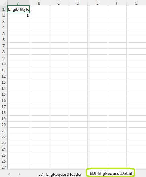 Sample of a multiple sheet Excel spreadsheet in the "Detail" tab. Sample of a multiple sheet Excel spreadsheet in the "Detail" tab.