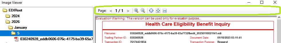 The "Navigation Header Bar" is at the top of the "Image Viewer" window.
