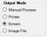 "Screen" option in "Output Mode."