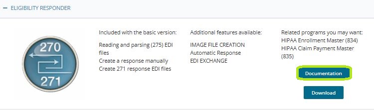 The "Documentation" button.
