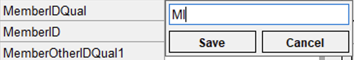 Editing the field value. Editing the field value.