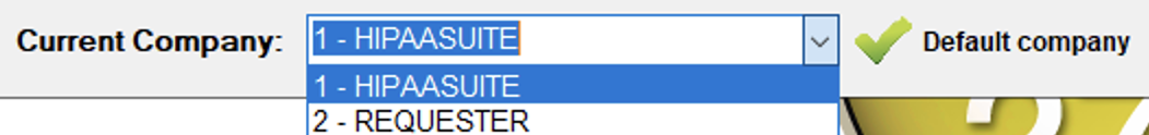 The "Company Identity" selection is under the "Current Company" drop-down menu.