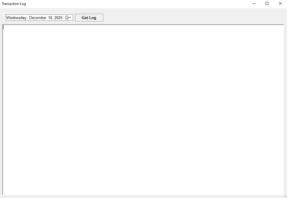 The "Transaction Log" window.
