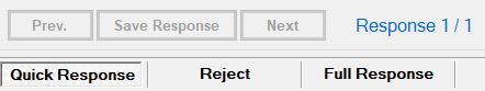 The response option and the navigation within the file.
