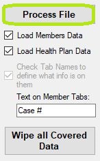 "Process File" button. "Process File" button.