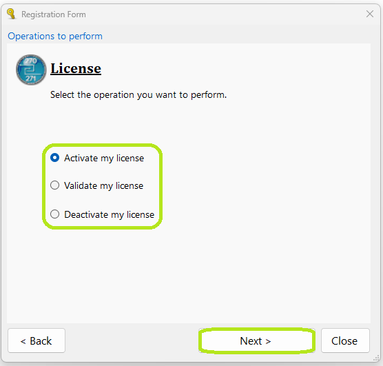 To renew your trial, select "Activate License." To renew your trial, select "Activate License."