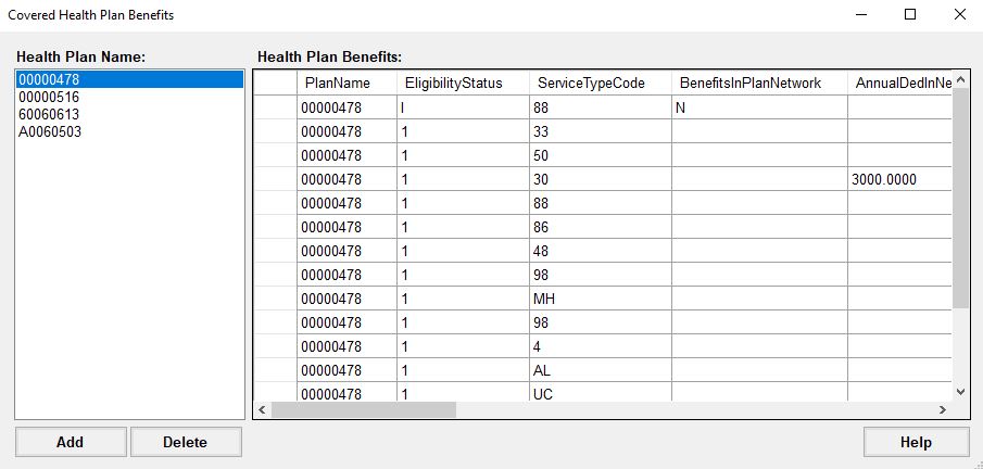 "Health Plan Benefits" table.