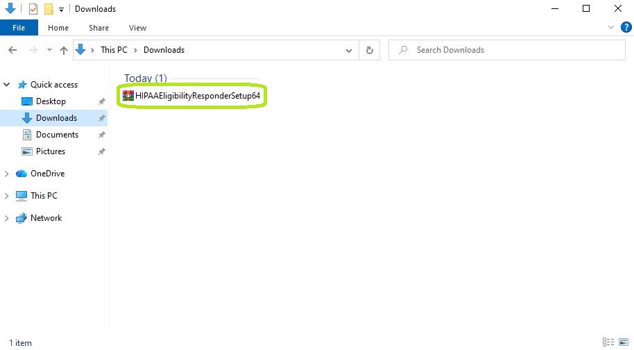 The ZIP file is in the "Downloads" folder.