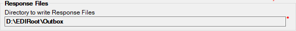 This is the response file path if EDI Exchange is enabled.