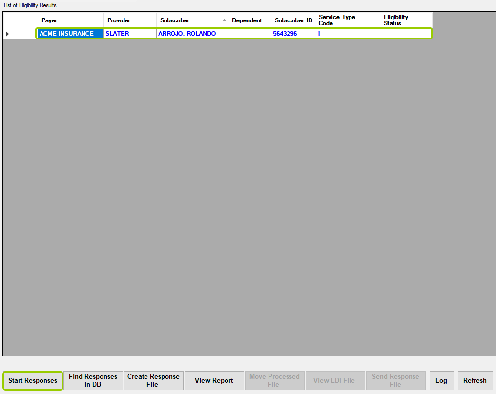 Double-click a request or click the "Start Responses" button.