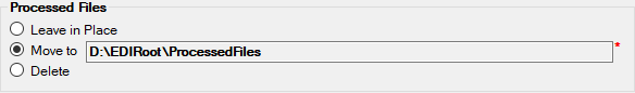 This is the processed file path if EDI Exchange is enabled.