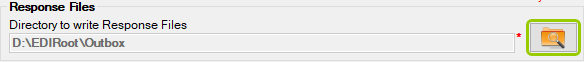 This is the response file path if EDI Exchange is not enabled.