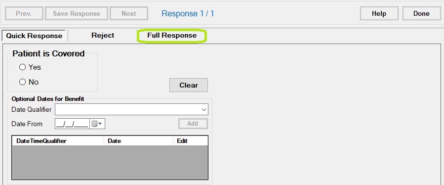 The "Full Response" tab.