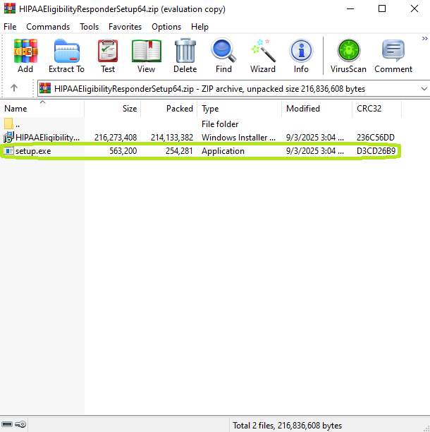 Double-click the "setup.exe" application to begin installation.