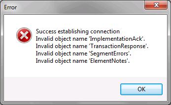 ErrorConnectionSuccessTablesMissing