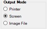 The "Output Mode" options. The "Output Mode" options.