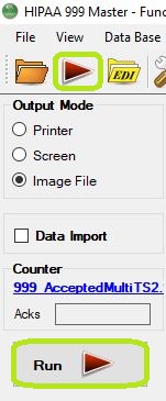 The "Run" button options in the main window. The "Run" button options in the main window.