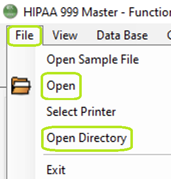 In the "File" tab menu, you can select if you want to open a file or directory. In the "File" tab menu, you can select if you want to open a file or directory.
