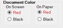 Set the color of document background and labels.