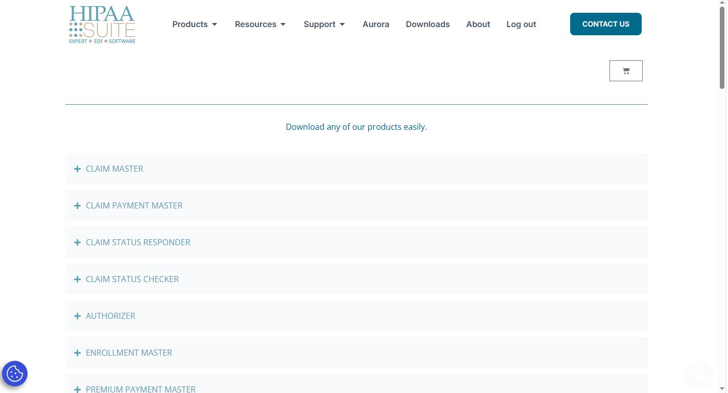 The list of products available for download shows after logging in. The list of products available for download shows after logging in.