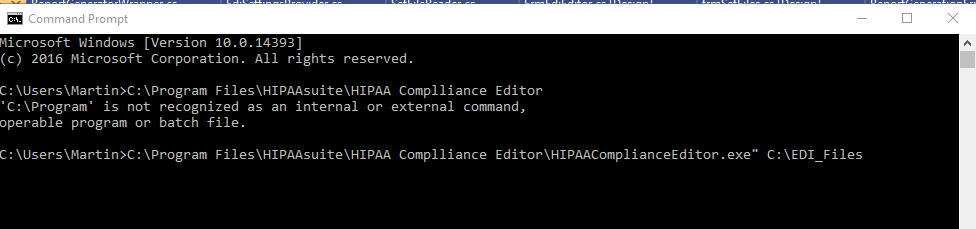 commandLinewith Folder