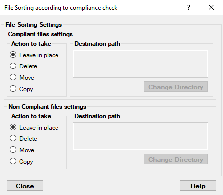 The "File Sorting" window.