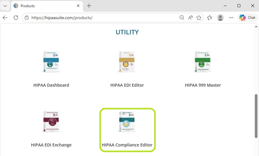 The "Products" page will open after clicking this option at the top left of the website. The "Products" page will open after clicking this option at the top left of the website.