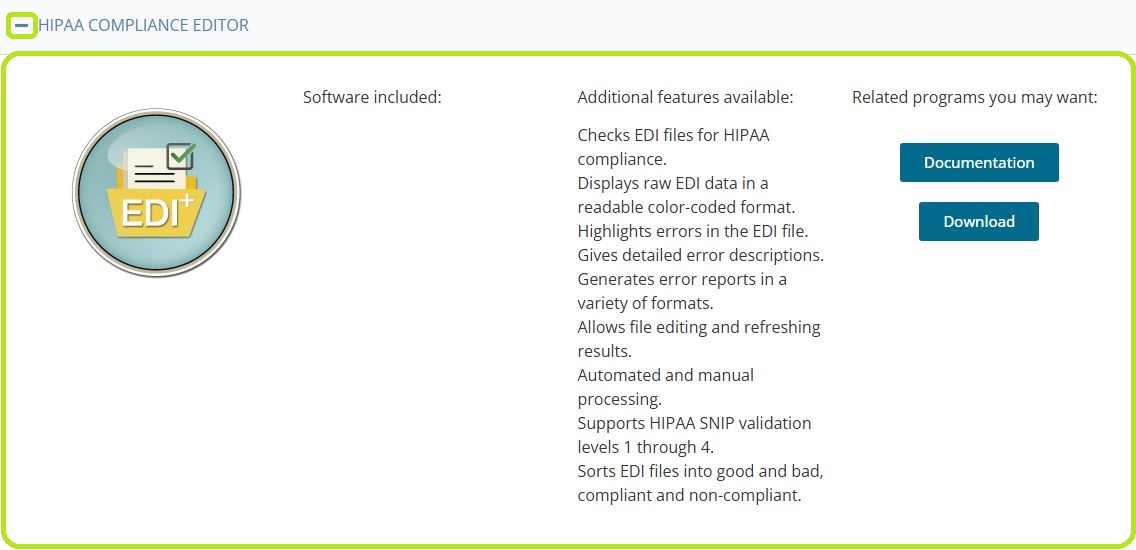 The "(+)" option displays the details of the application. The "(+)" option displays the details of the application.