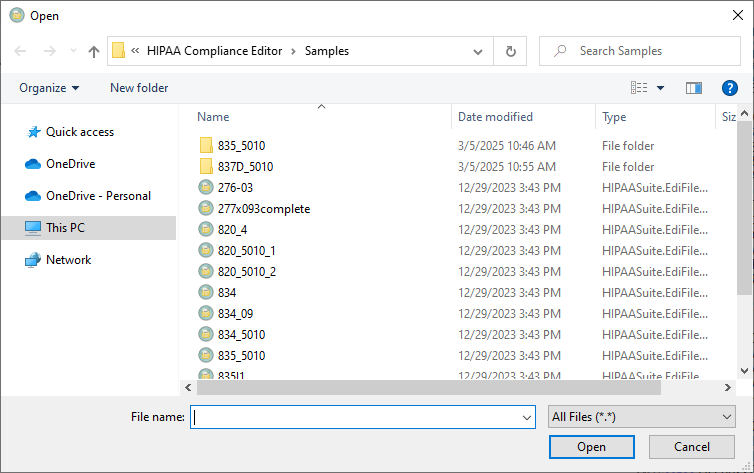 The "Open" window will allow you to search for your file. The "Open" window will allow you to search for your file.