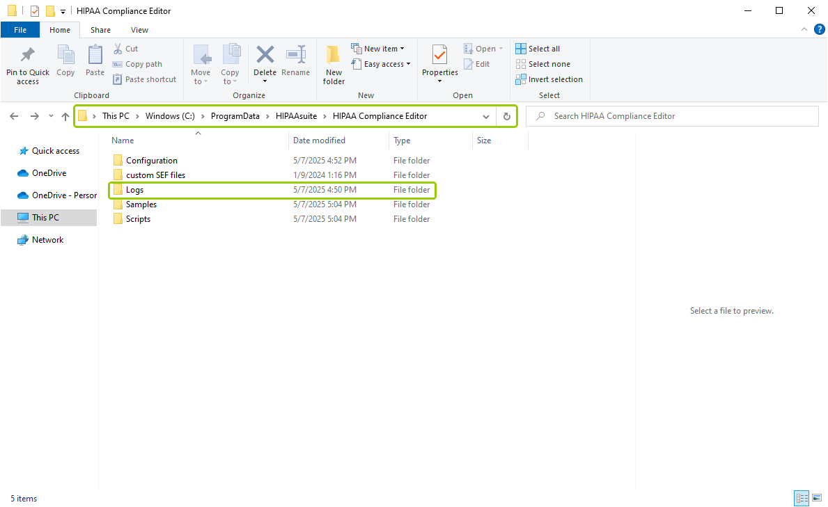The directory pathway for the daily logs.