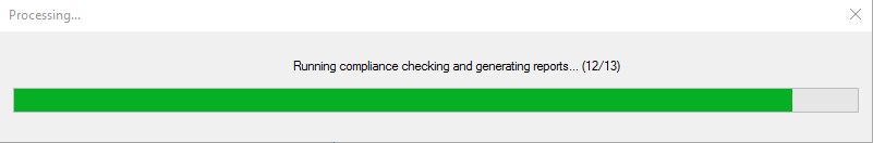 The progress bar shows the diretory process status.