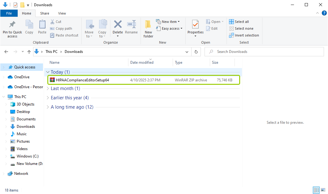 The ZIP file is in the "Downloads" folder. The ZIP file is in the "Downloads" folder.