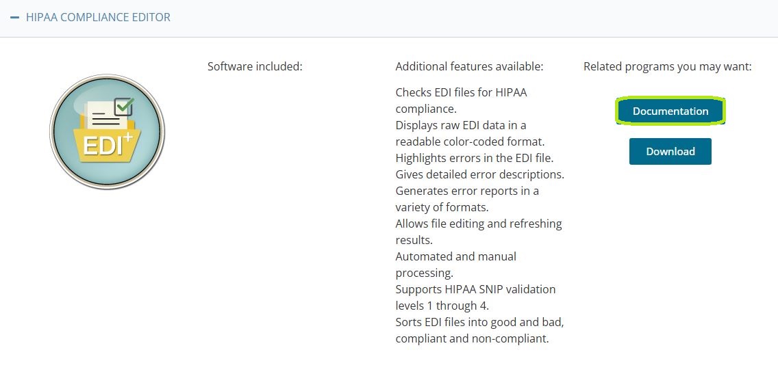 The "Documentation" button. The "Documentation" button.