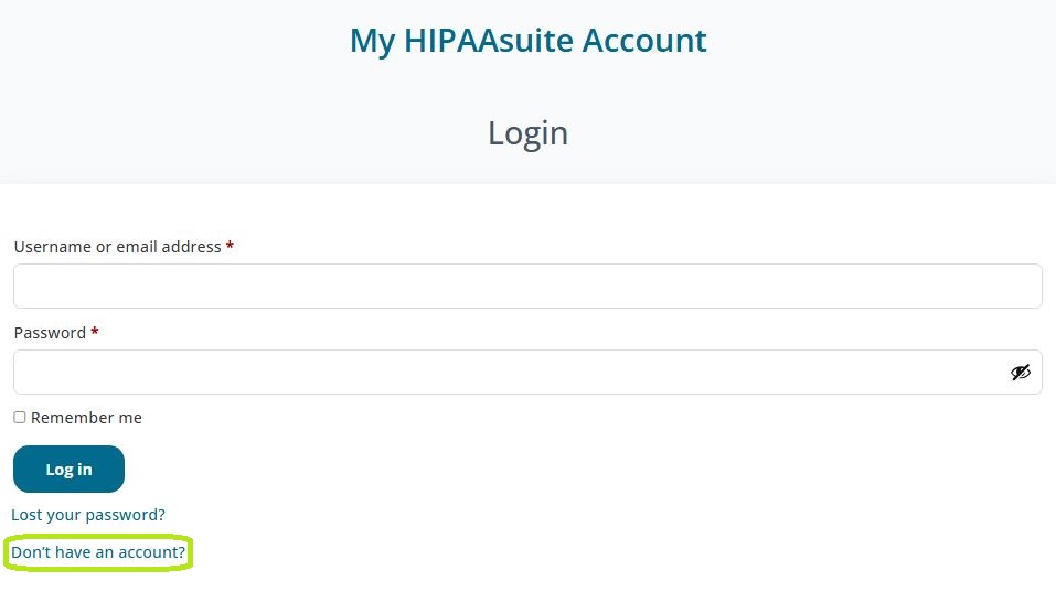 The "Don't have an account?" option is on the Sign In page. The "Don't have an account?" option is on the Sign In page.